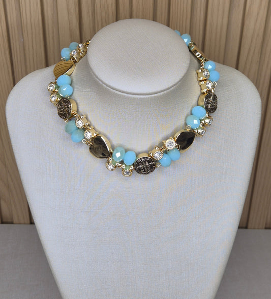 Colar AURUM Opus Noir - Azul Claro