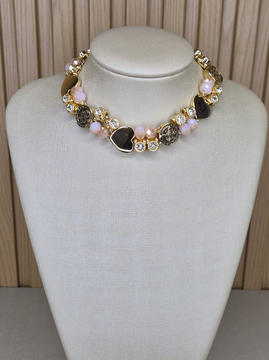 Colar AURUM Opus Noir - Rosa