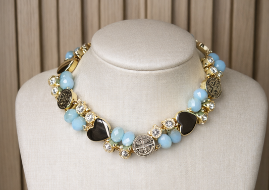 Colar AURUM Opus Noir - Azul Claro