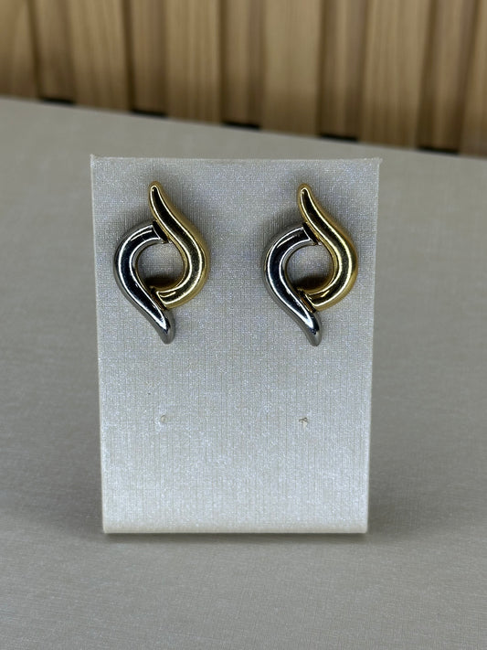 Semi Joia Bicolor Ouro e Prata