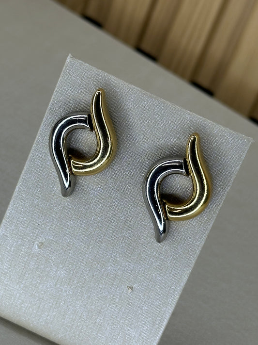 Semi Joia Bicolor Ouro e Prata