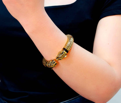 Bracelete Premium Dourado Onça