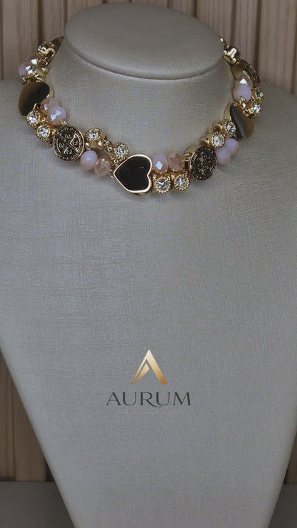 Colar AURUM Opus Noir - Rosa